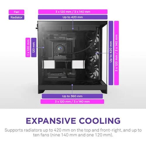 Nzxt H9 Flow 2025 Edition E-ATX Mid Tower Case