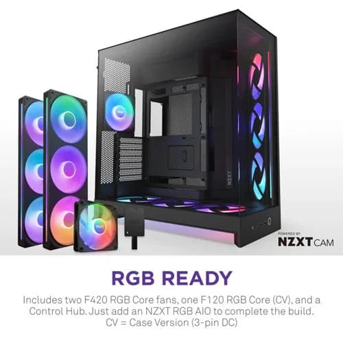 Nzxt H9 Flow RGB Plus 2025 Edition E-ATX Mid Tower Case