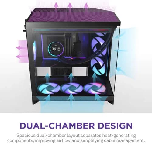 Nzxt H9 Flow RGB Plus 2025 Edition E-ATX Mid Tower Case