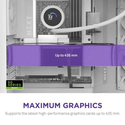 Nzxt H9 Flow White 2025 Edition E-ATX Mid Tower Case
