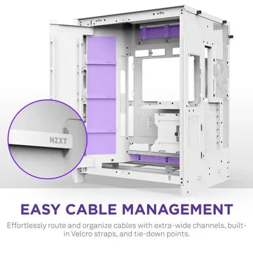 Nzxt H9 Flow White 2025 Edition E-ATX Mid Tower Case