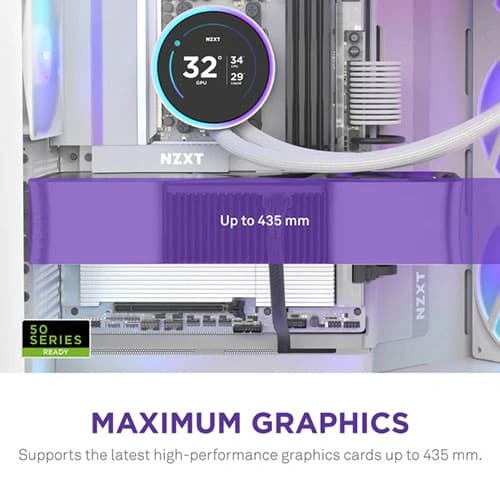Nzxt H9 Flow RGB 2025 Edition E-ATX White Mid Tower Case