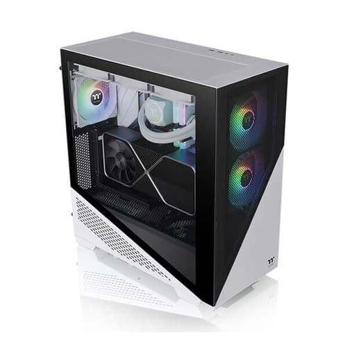 Thermaltake Divider 370 TG Snow ARGB (E-ATX) Mid Tower Cabinet (White)