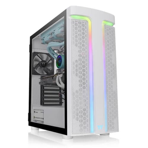 Thermaltake H590 TG Snow ARGB (E-ATX) Mid Tower Cabinet (White)