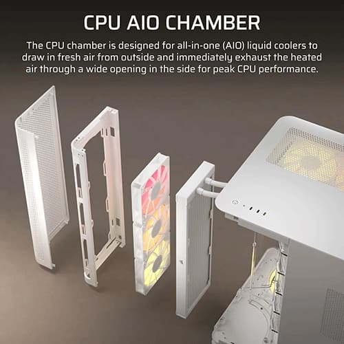 Corsair Air 5400 RS-R ARGB E-ATX White Mid Tower Case