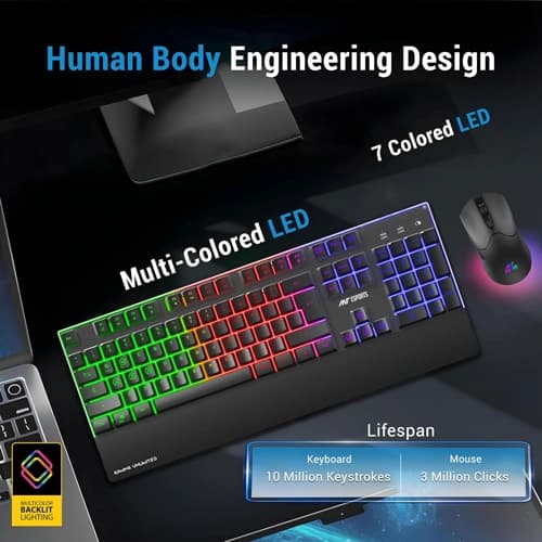 Ant Esports KM500W Pro Wireless Gaming Keyboard Mouse Combo
