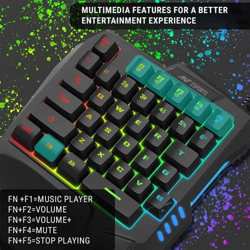 Ant Esports MG401 4-in-1 Wireless Mobile Gaming Combo (Black)