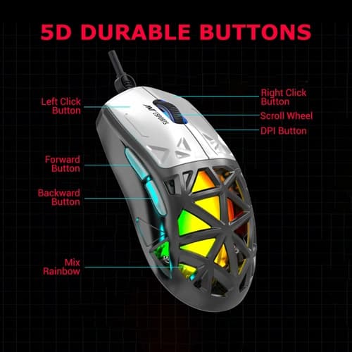 ANT ESPORTS Thunder 10 RGB Keyboard and Mouse Combo with Brown Switches