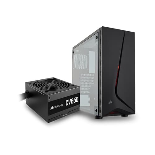 Corsair SPEC-05 Cabinet With CV650 SMPS (Black)