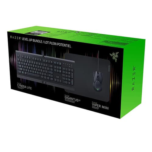 Razer Cynosa Lite Gaming Keyboard, Viper Mini Gaming Mouse and Gigantus V2 Gaming Mouse Pad Level Up Bundle