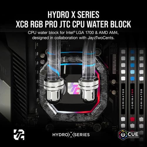 CORSAIR Hydro X Series XC8 RGB PRO CPU Water Block (1700/1200/AM5/AM4) - JayzTwoCents Edition