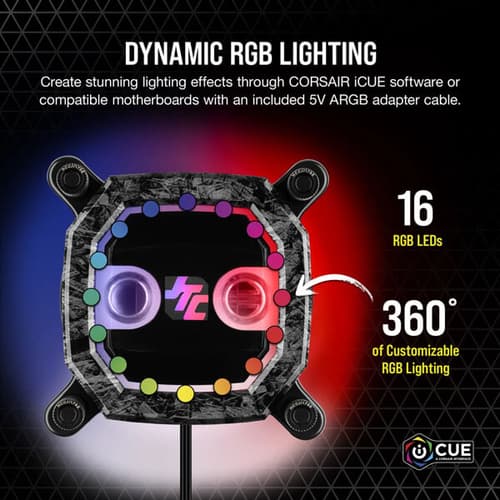 CORSAIR Hydro X Series XC8 RGB PRO CPU Water Block (1700/1200/AM5/AM4) - JayzTwoCents Edition
