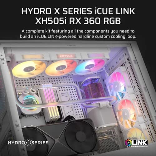 CORSAIR Hydro X Series iCUE XH505i RX 360 RGB White Custom Cooling Kit
