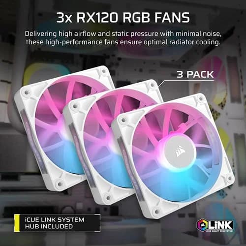 CORSAIR Hydro X Series iCUE XH505i RX 360 RGB White Custom Cooling Kit
