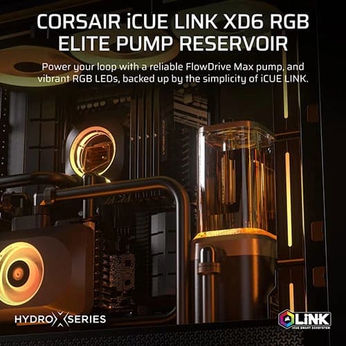 CORSAIR iCUE LINK XD6 RGB Elite LCD Pump and Reservoir– Grey
