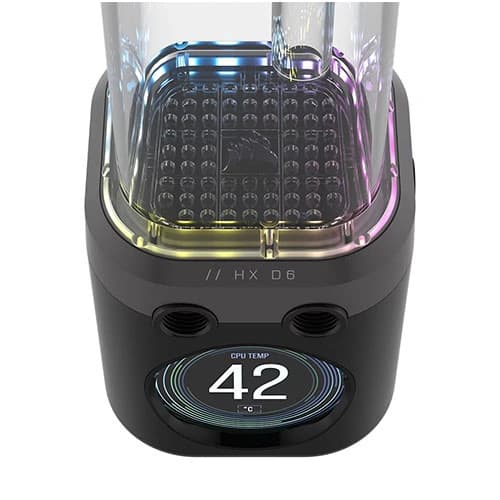 CORSAIR iCUE LINK XD6 RGB Elite LCD Pump and Reservoir With LCD screen – Grey