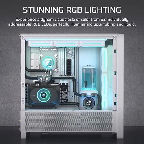 CORSAIR iCUE LINK XD6 RGB Elite LCD Pump and Reservoir With LCD screen - White