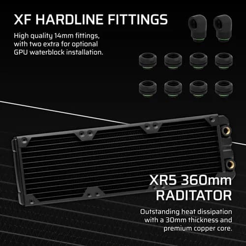 CORSAIR Hydro X Series iCUE XH505i RX 360 RGB Custom Cooling Kit