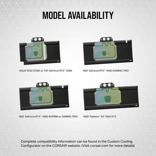 CORSAIR Hydro X Series XG7 RGB 40-SERIES GPU Water Block (MSI GeForce RTX 4090 TRIO)