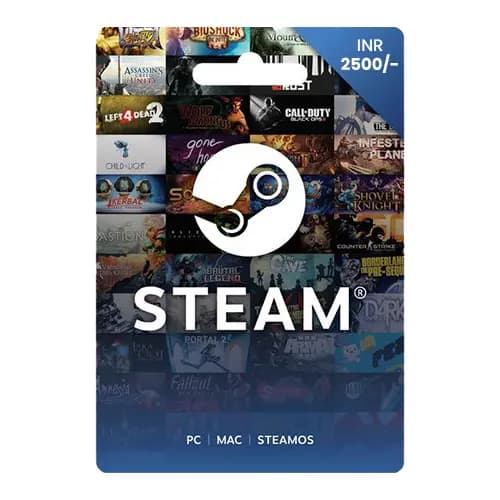 Steam Wallet Digital Gift Voucher INR 2500