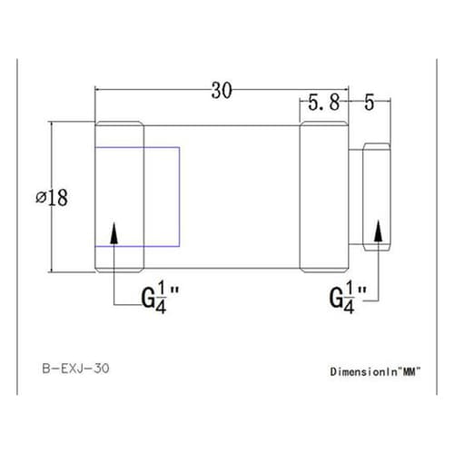 Bykski 30mm Extension Coupler Male to Female - White (B-EXJ-30-W)