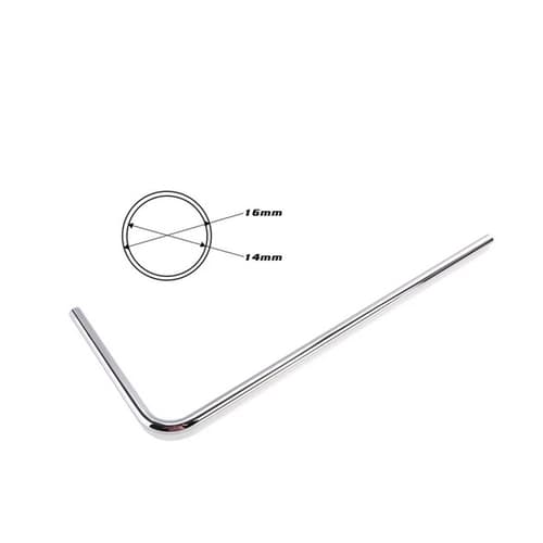 Bykski 500mm/200mm Pre-Bent Metal Rigid Tubing 14mm ID x 16mm OD - Chrome Plated Copper (B-PP7TP500X200-16)