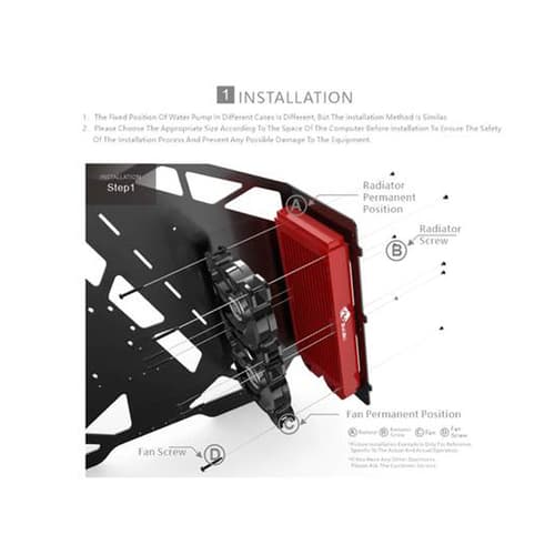 Bykski TK V2 Series 240mm x 40mm Water Cooling Radiator - Black (CR-RD240RC-TK-V2)