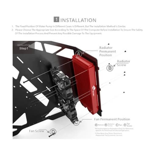 Bykski TK60 V2 RC Series 240mm x 60mm Water Cooling Radiator - Black (CR-RD240RC-TK60-V2)