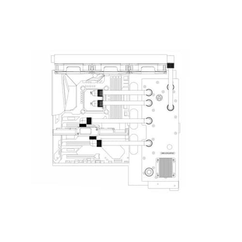Bykski ARGB Distro Plate For Corsair 570X (RGV-COR-570X-P) And DDC Pump (B-PMD3-COV)
