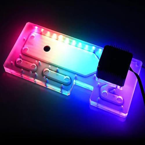 Bykski ARGB Distro Plate For Lian Li Lancool II (RGV-LAN-COOL-P-K) And DDC Pump (B-PMD3-COV)