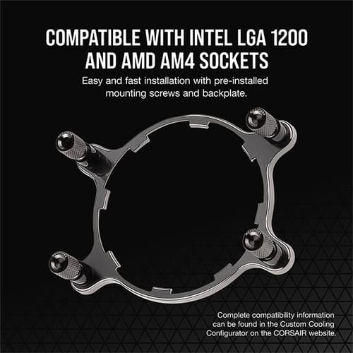 CORSAIR Hydro X Series XC7 RGB CPU Water Block (1200/115X/AM4) – Black