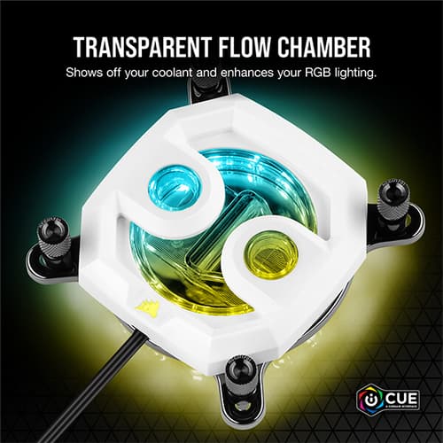 CORSAIR Hydro X Series XC7 RGB CPU Water Block (1200/AM4) – White