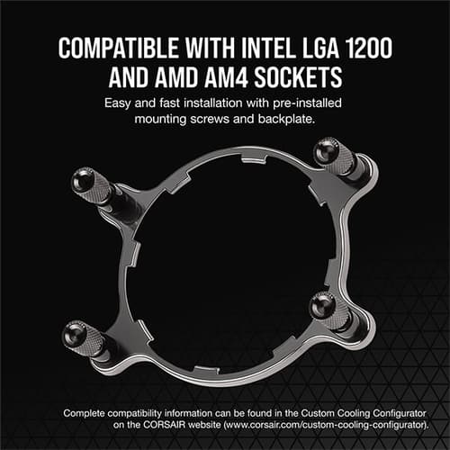 CORSAIR Hydro X Series XC7 RGB CPU Water Block (1200/AM4) – White