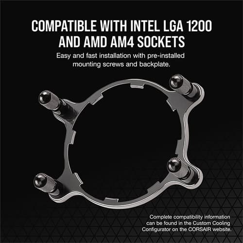 CORSAIR Hydro X Series XC7 RGB CPU Water Block (1200/AM4) – Silver