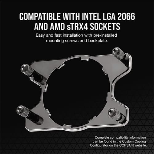 CORSAIR Hydro X Series XC9 RGB CPU Water Block (2066/sTRX4) – Black
