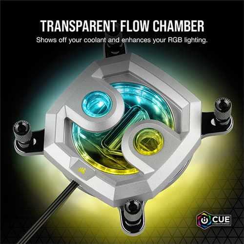 CORSAIR Hydro X Series XC9 RGB CPU Water Block (2066/sTRX4) – Silver