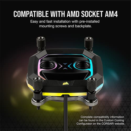 CORSAIR Hydro X Series XC5 RGB CPU Water Block (AM4) – Black