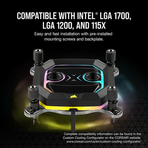 CORSAIR Hydro X Series XC5 RGB PRO CPU Water Block (1700/1200) - Black