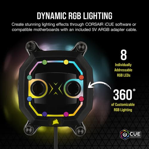 CORSAIR Hydro X Series XC5 RGB PRO CPU Water Block (AM5/AM4) - Black