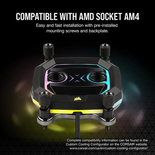 CORSAIR Hydro X Series XC5 RGB PRO CPU Water Block (AM5/AM4) - Black