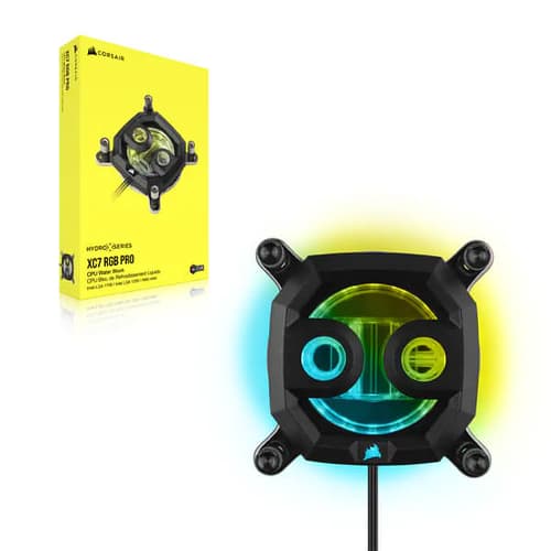 CORSAIR Hydro X Series XC7 RGB PRO CPU Water Block (1700/1200/AM5/AM4) - Black