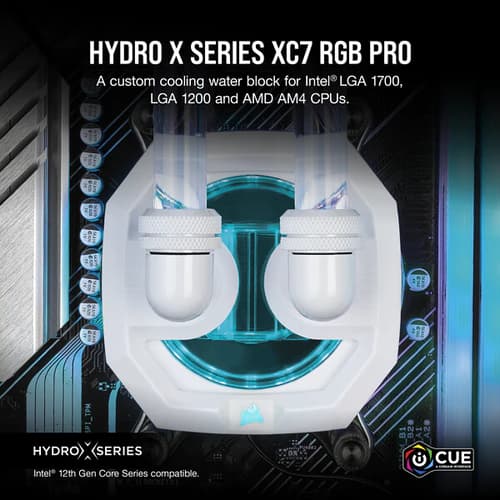 CORSAIR Hydro X Series XC7 RGB PRO CPU Water Block (1700/1200/AM5/AM4) - White