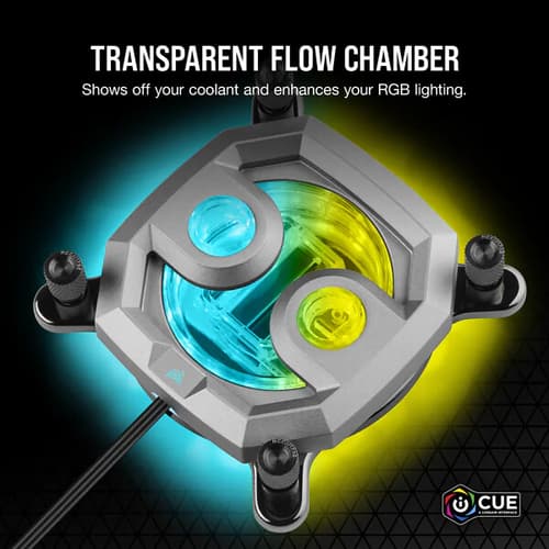 CORSAIR Hydro X Series XC7 RGB PRO CPU Water Block (1700/1200/AM5/AM4) - Silver