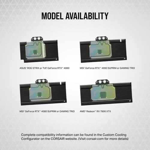 CORSAIR Hydro X Series XG7 RGB RX-SERIES GPU Water Block (AMD RX 7900 XTX)