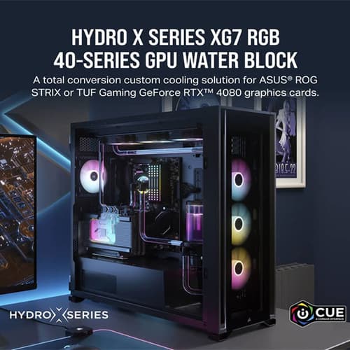 CORSAIR Hydro X Series XG7 RGB 40-SERIES GPU Water Block (ASUS ROG STRIX and TUF RTX 4080)