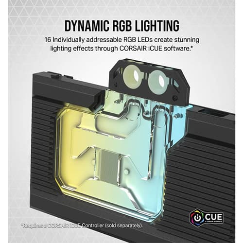 CORSAIR Hydro X Series XG7 RGB 40-SERIES GPU Water Block (ASUS ROG STRIX and TUF RTX 4080)