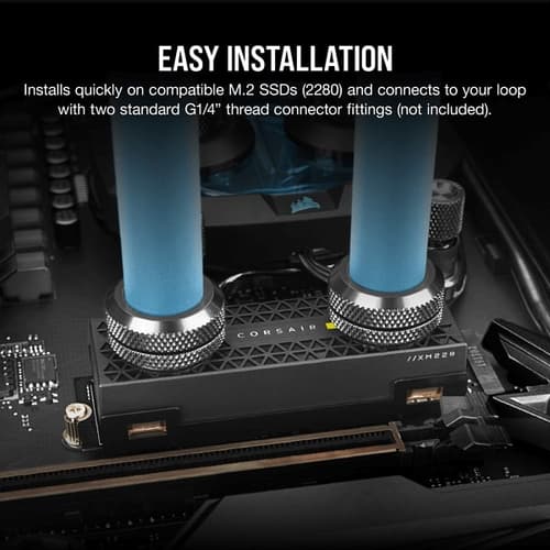 CORSAIR Hydro X Series XM2 M.2 SSD Water Block (2280) - Black