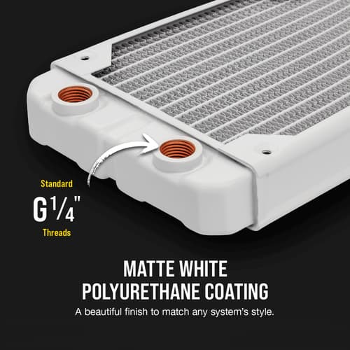 CORSAIR Hydro X Series XR5 240mm White Water Cooling Radiator