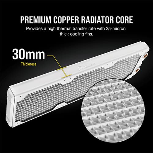 CORSAIR Hydro X Series XR5 360mm Water Cooling Radiator (White)