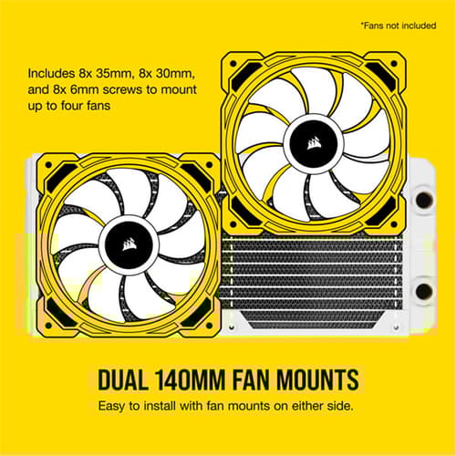 CORSAIR Hydro X Series XR5 280mm White Water Cooling Radiator